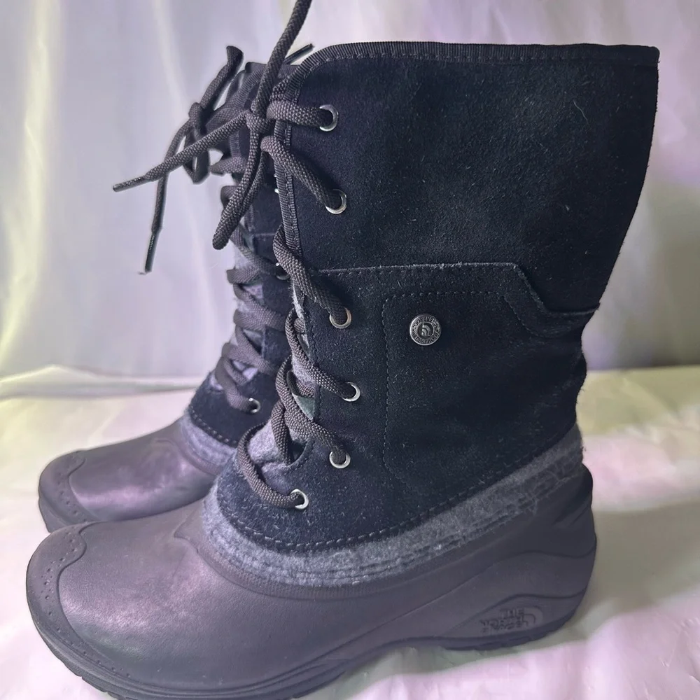 The North Face Black and Gray Winter Boots